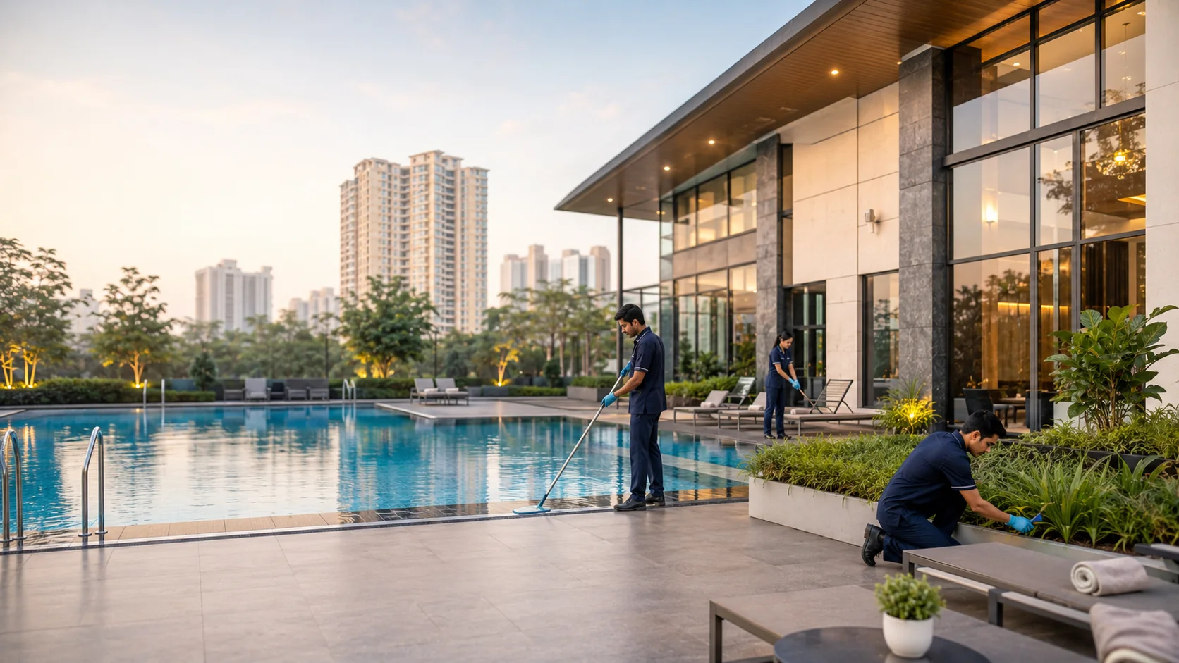 Club house and swimming pool management